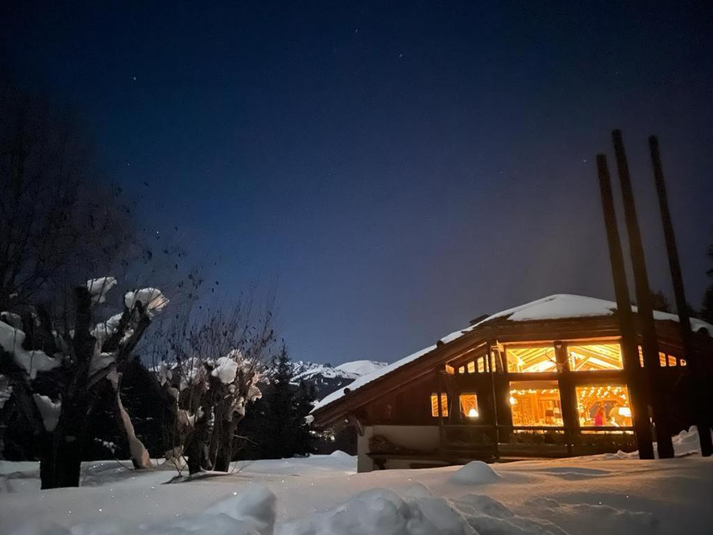 Chalet Javen - 520M2 Avec Piscine Chauffee Et Home Cinema Megève Exterior foto